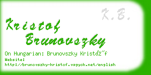 kristof brunovszky business card